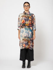 River and Flowers with clouds Long Shirt