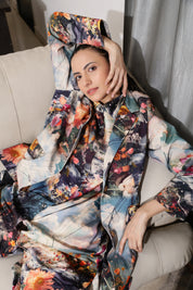 Roses ,River and clouds with some chaos Pant suit set