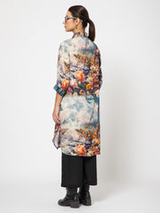 River and Flowers with clouds Long Shirt