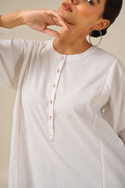 The Statement "She is Learning Iam She" Back Print Tunic